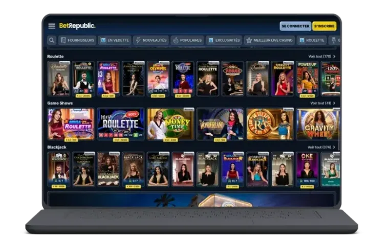 Casinò BetRepublic nel browser